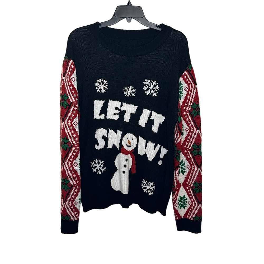 Snow Man Christmas Sweater Men's XL